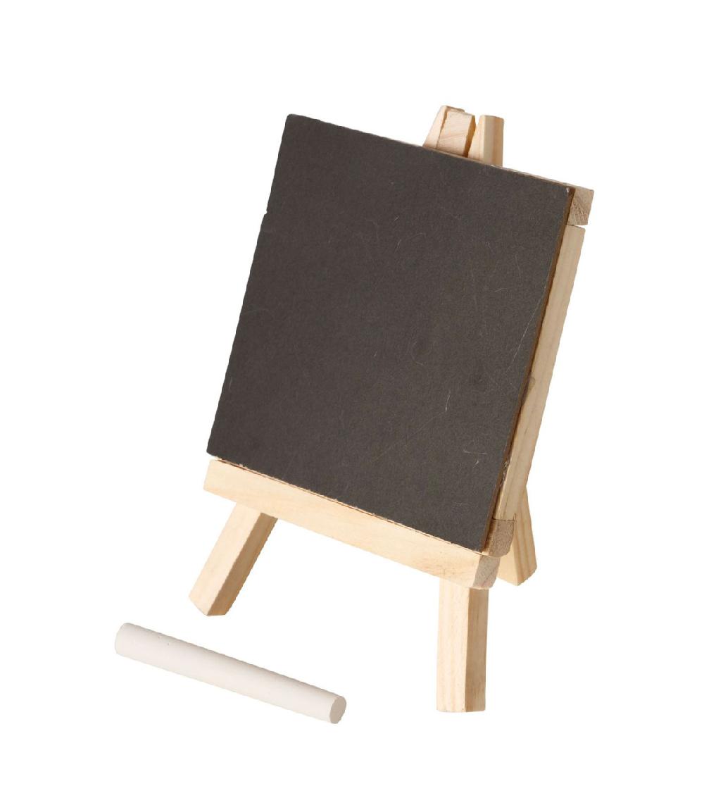 wadiga Ardoise de table avec chevalet bois + craie