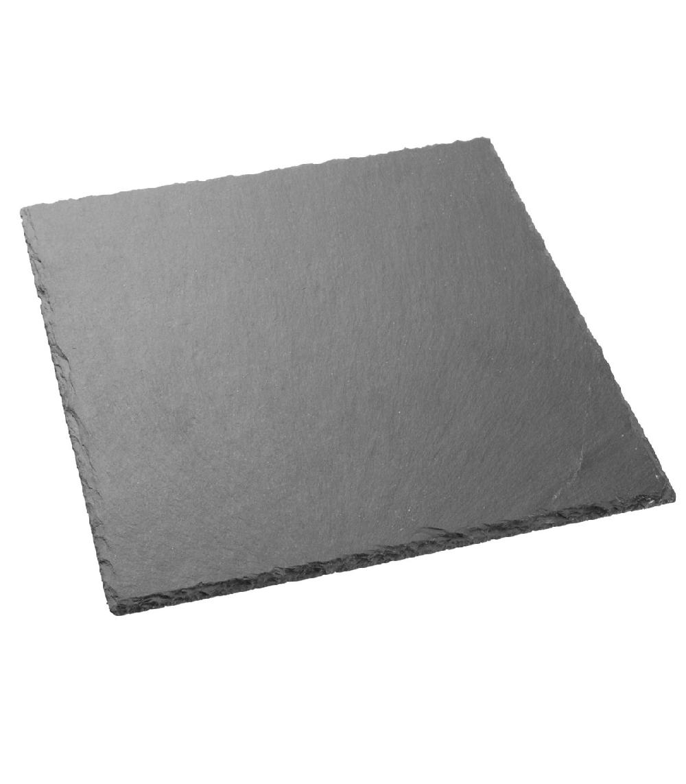 wadiga Assiette en ardoise carrée - 20x20cm