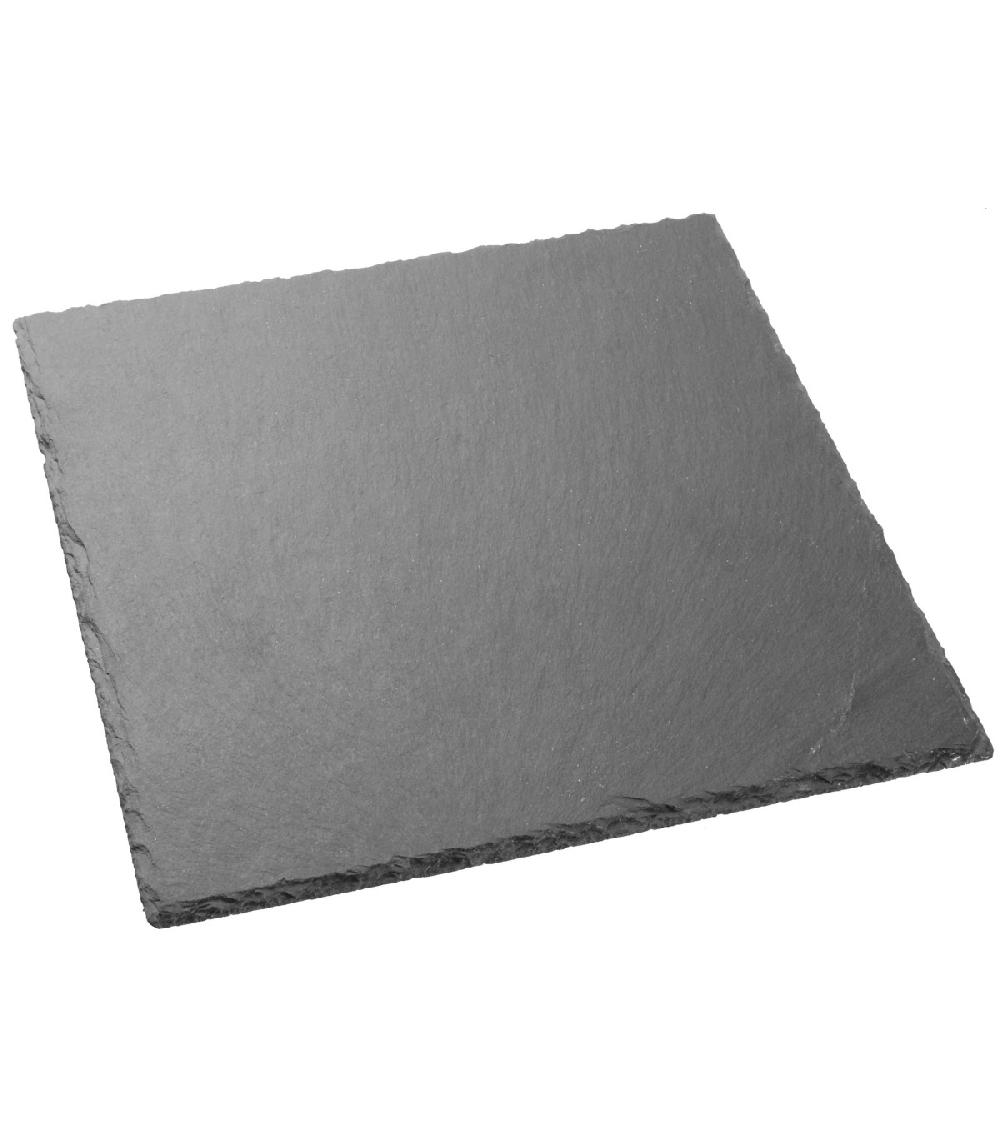wadiga Assiette en Ardoise Carrée - 30x30cm