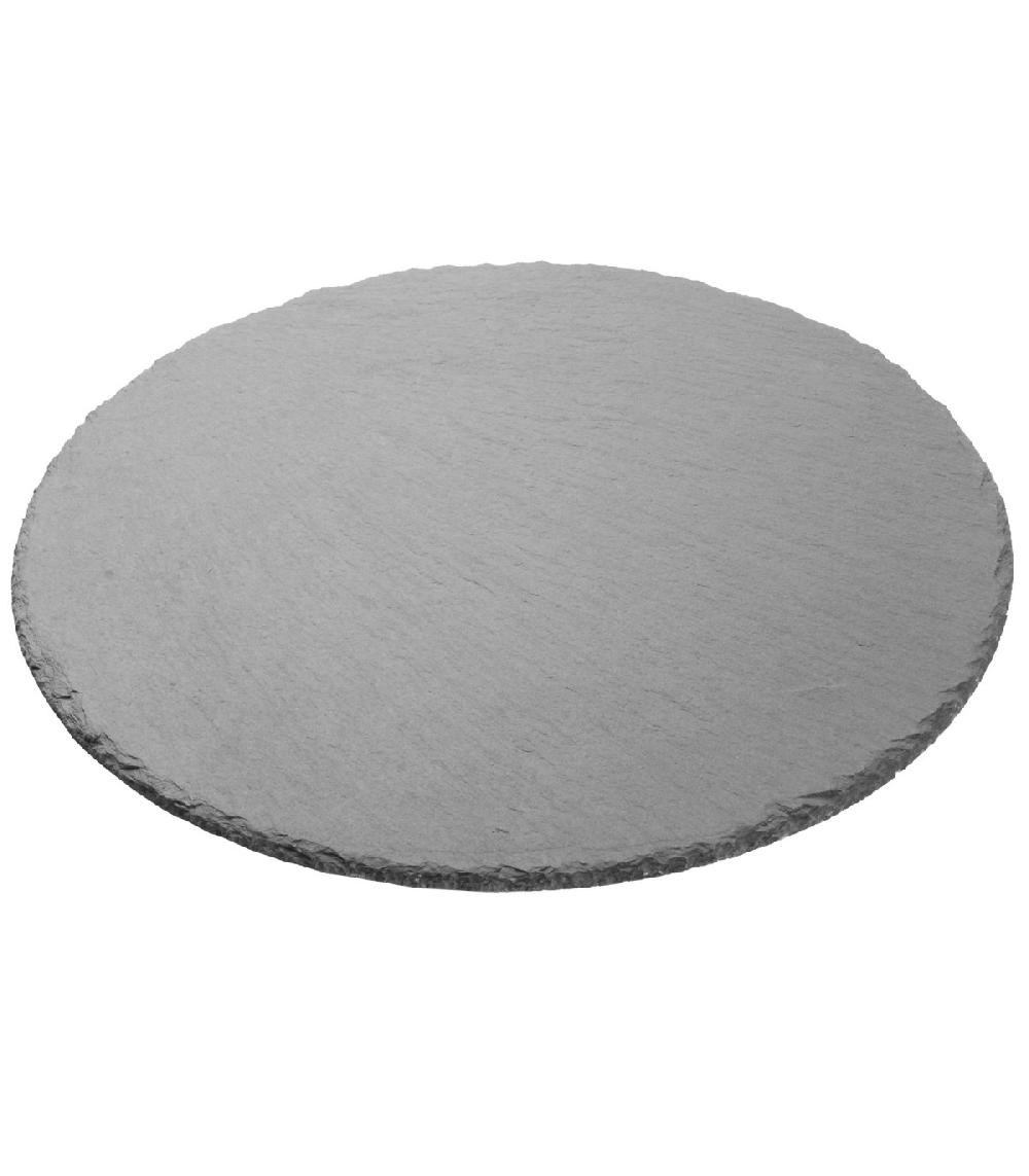 wadiga Assiette en ardoise ronde 25cm