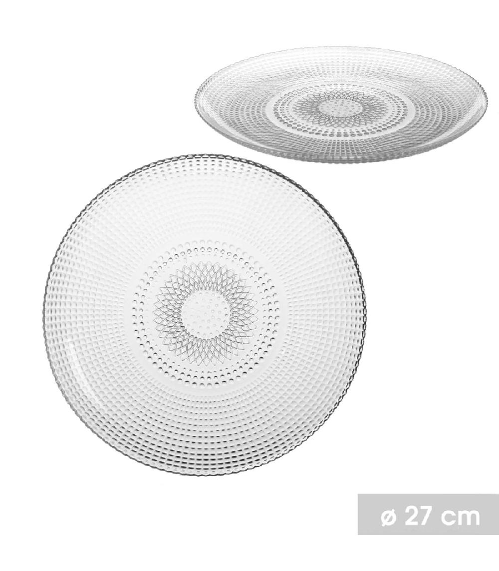 Wadiga Assiette Plate En Verre Joseph - 27cm