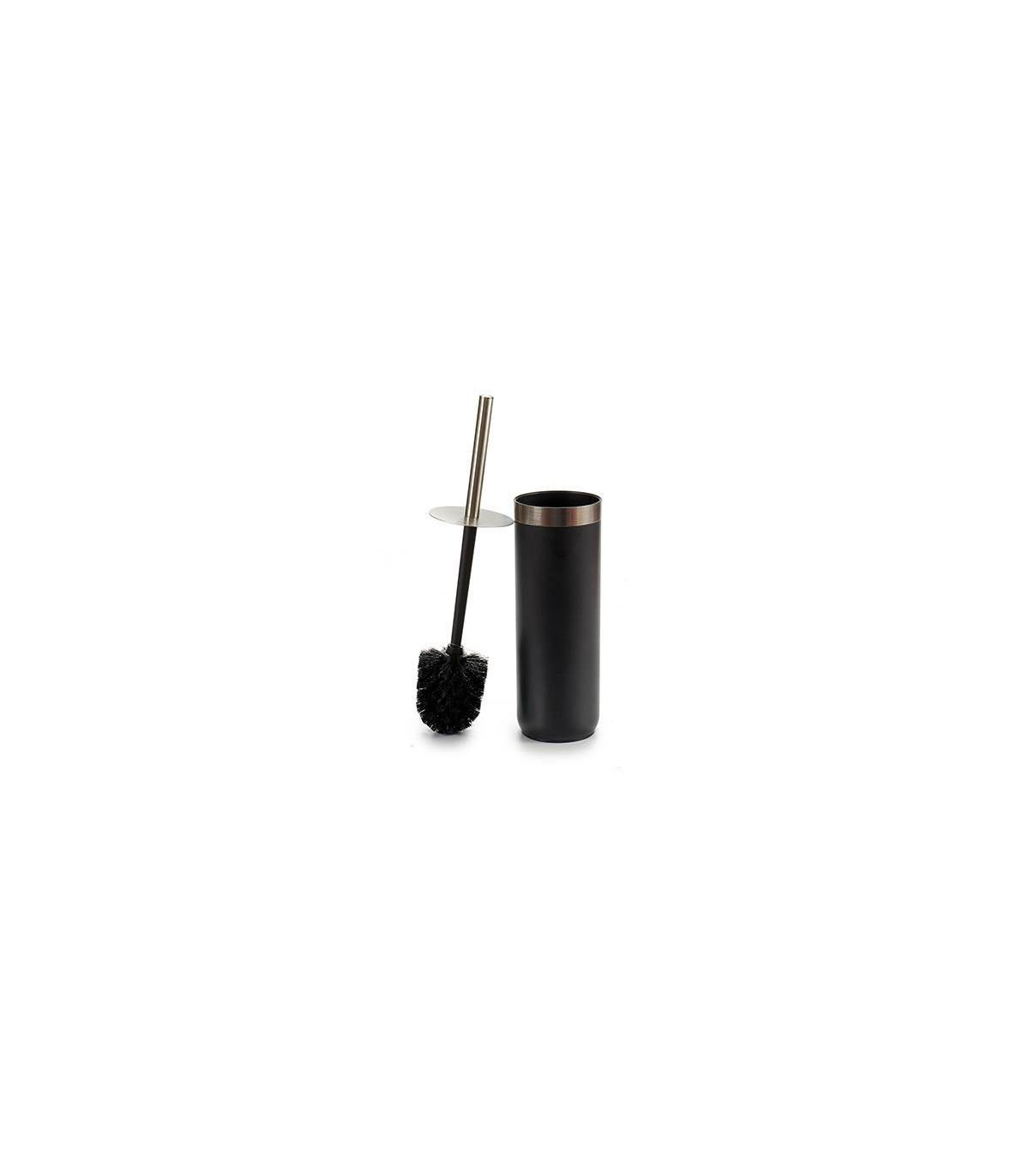 Wadiga Balai Brosse WC Inox Et Plastique Noir