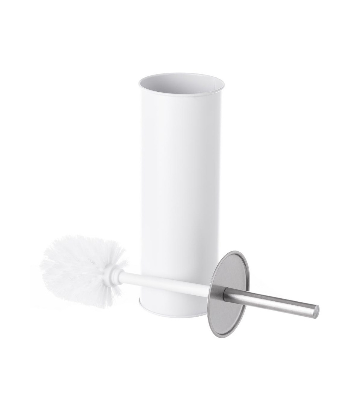 Wadiga Balai Brosse WC Métal Blanc