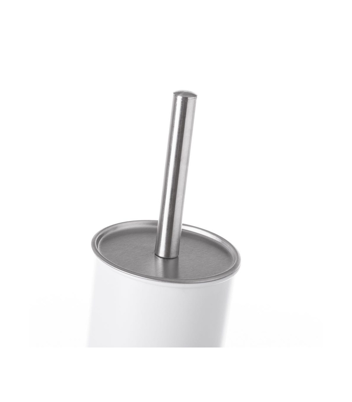 Wadiga Balai Brosse WC Métal Blanc
