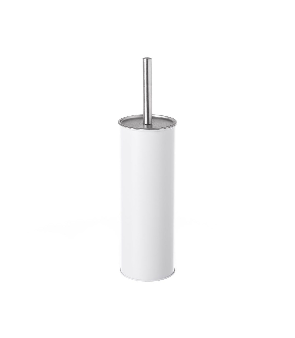 wadiga Balai brosse WC métal blanc