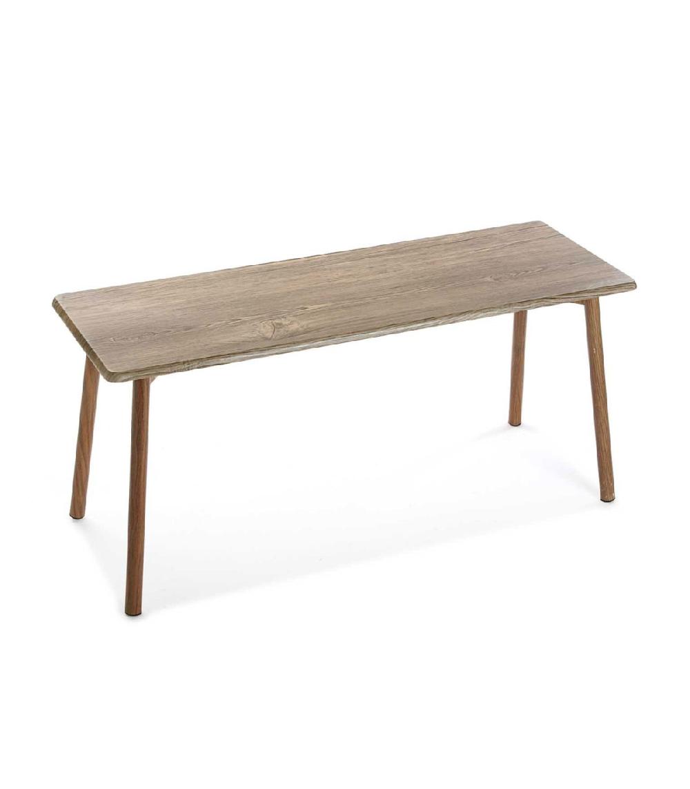 wadiga Banc de Cuisine en Métal Effet Bois - 100cm
