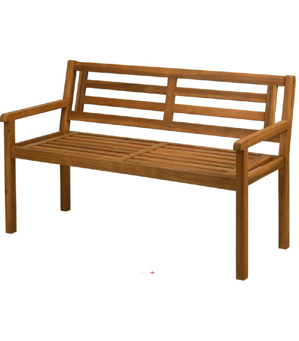 wadiga Banc de jardin bois d'acacia 120x61cm