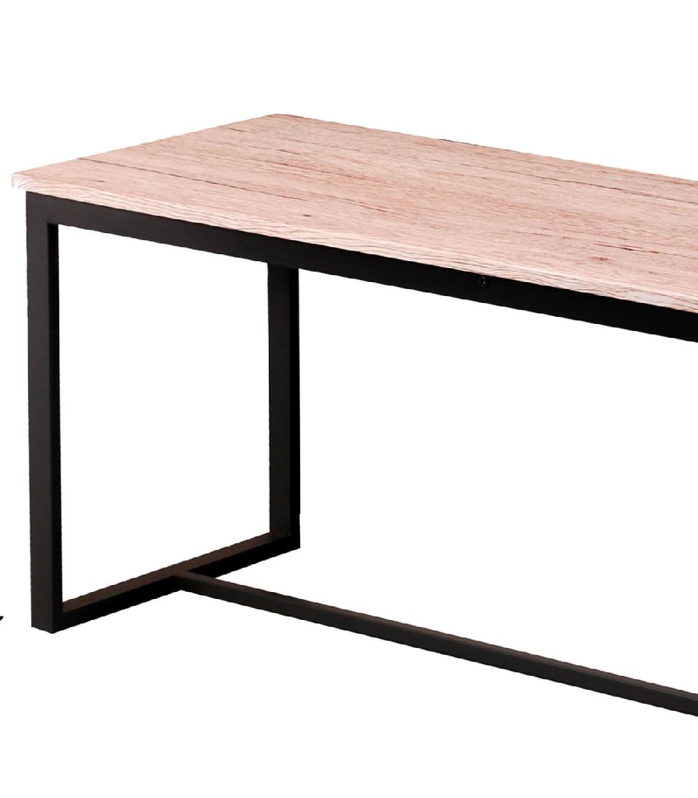 Wadiga Banc En Bois Et Métal Noir 120x35x45cm