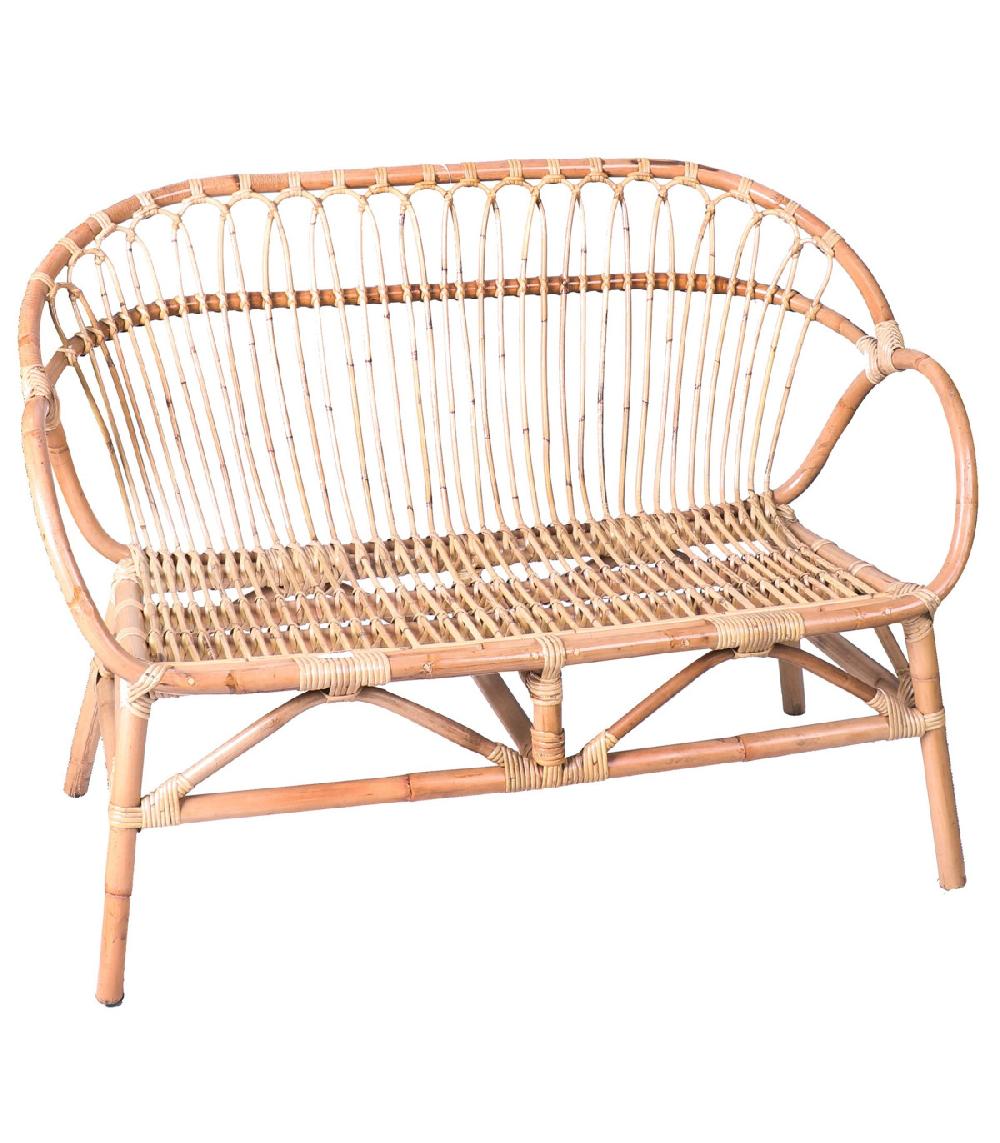 Wadiga Banc En Rotin - 116x83.5x68cm