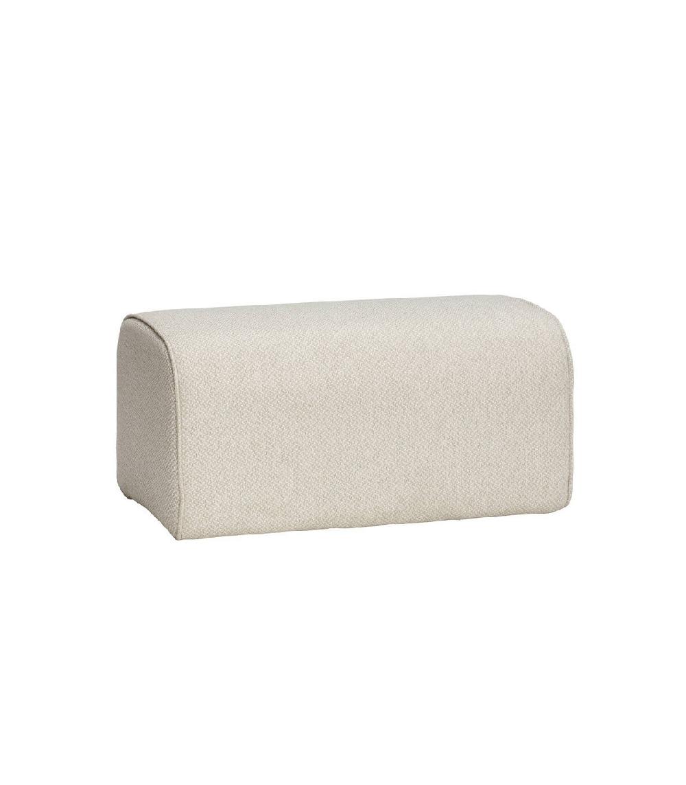 wadiga Banquette Pouf Rembourré Tissu Beige