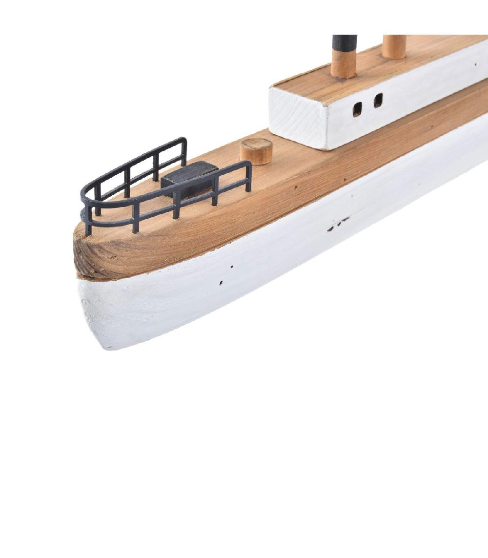 Wadiga Bateau Décoratif Bois 59x6x16cm