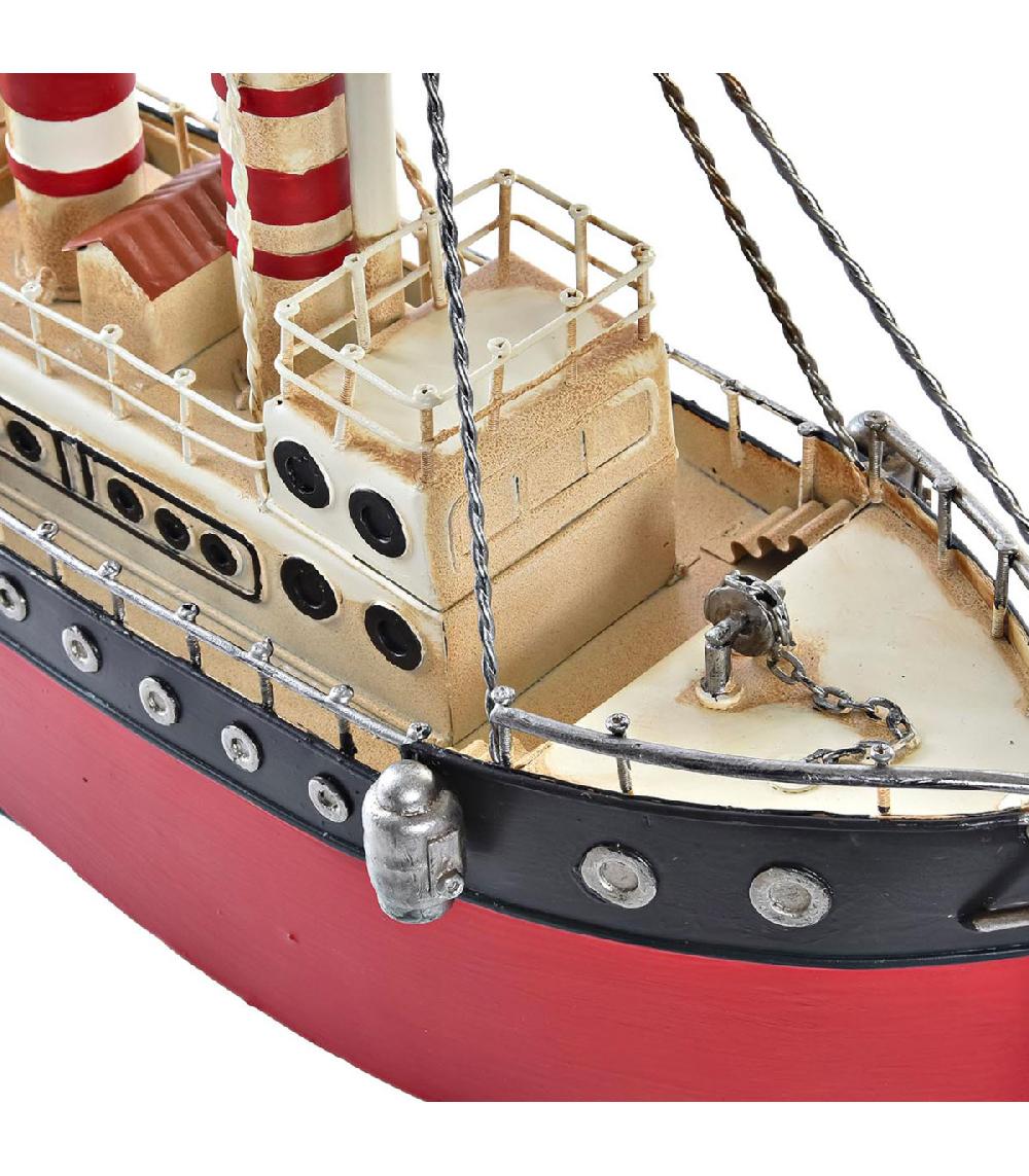 Wadiga Bateau Décoratif Chalutier Métal 41x12x28cm