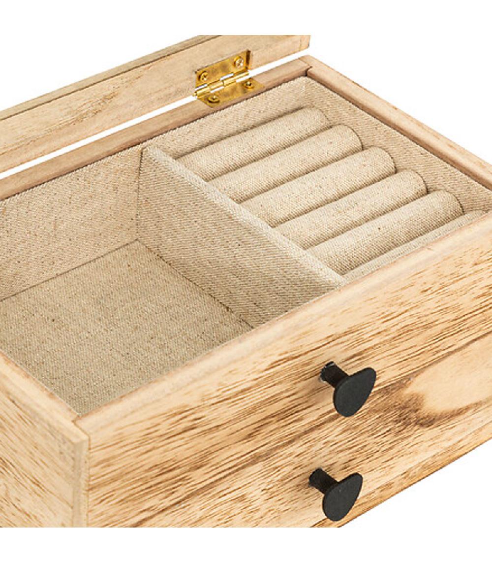 Wadiga Boîte à Bijoux En Bois 19.5x11.5x12.5cm
