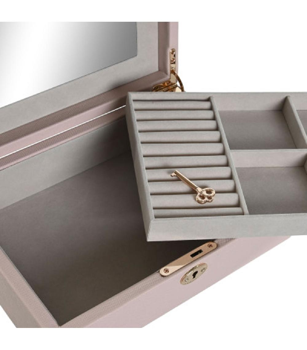 Wadiga Boîte à Bijoux Rose Pâle 27x19x9cm