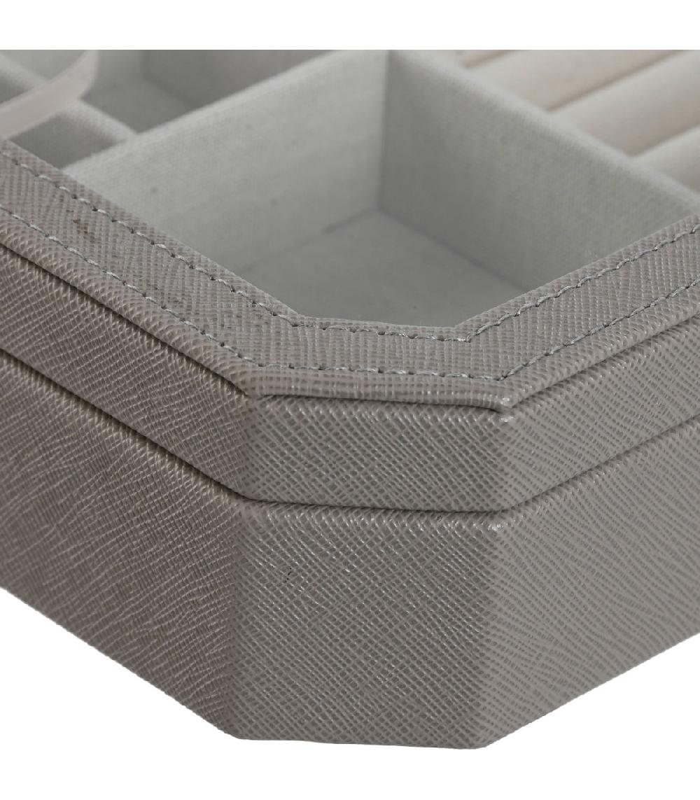 Wadiga Boîte à Bijoux Similicuir Beige 30x21x6cm
