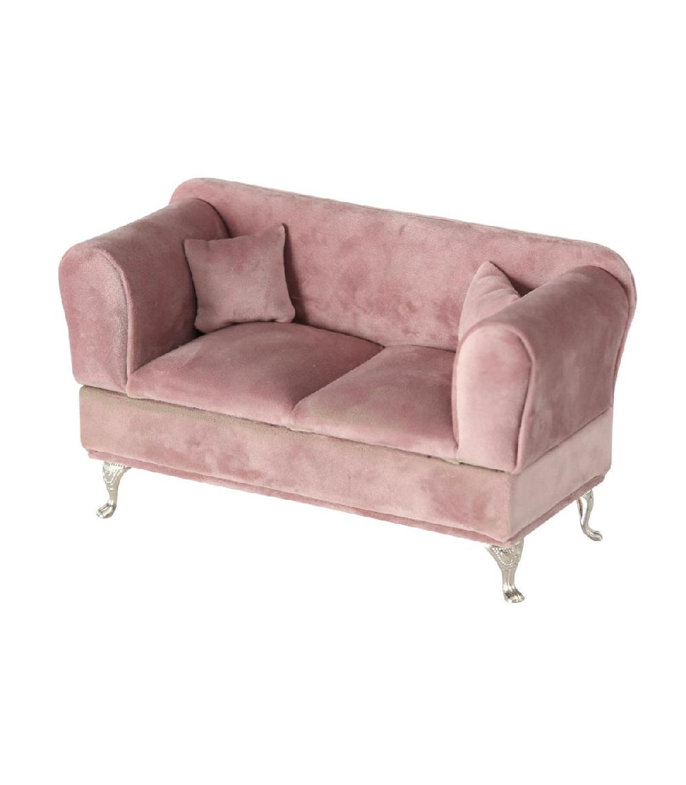 wadiga Boîte à bijoux velours canapé 23x10x12cm