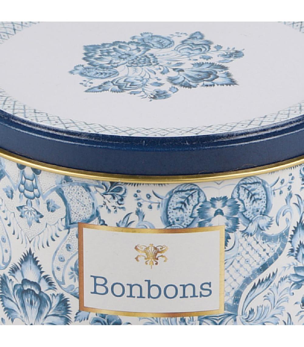 Wadiga Boîte à Bonbons En Métal Bleu Blanc Et Doré