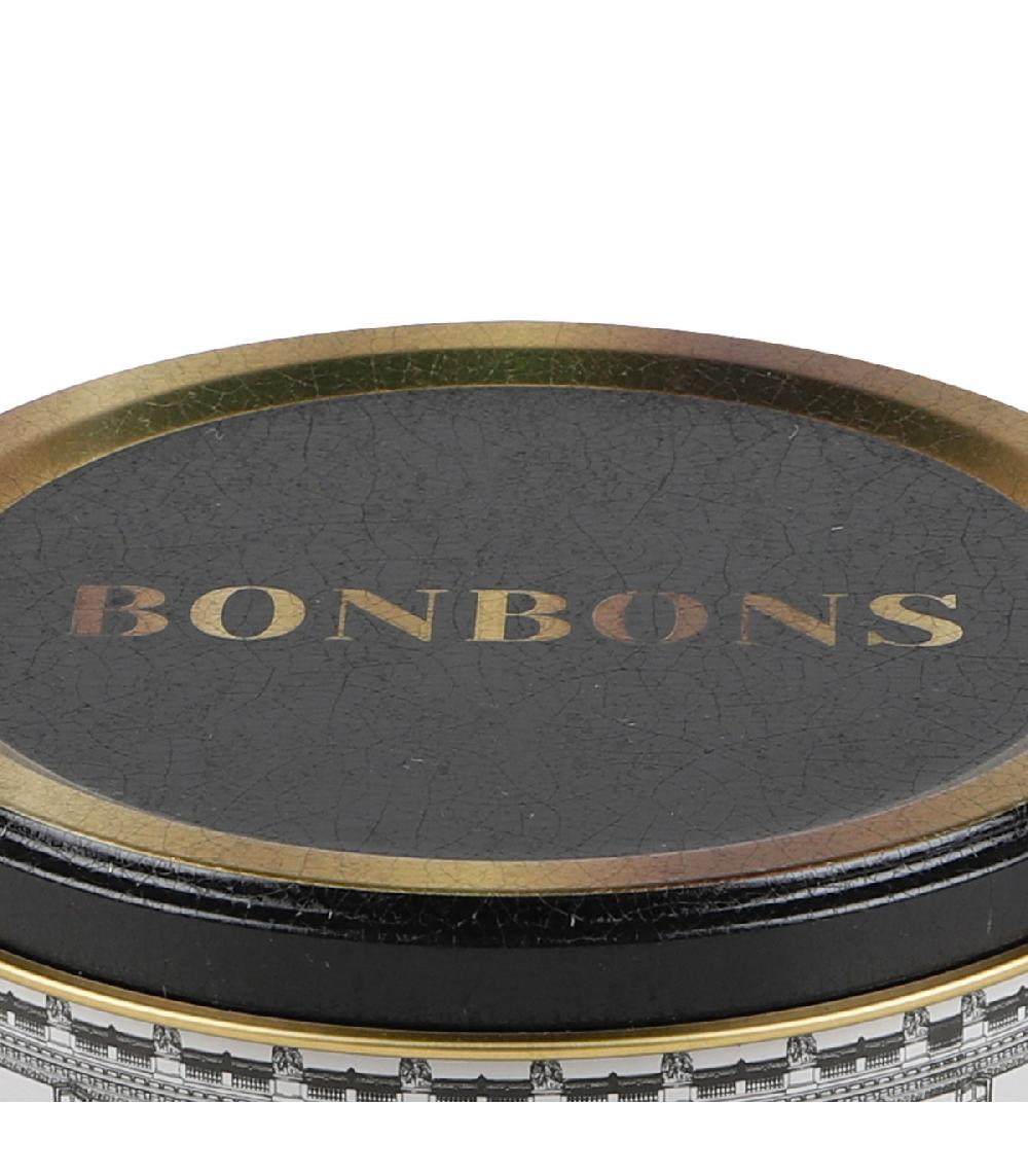 Wadiga Boîte à Bonbons En Métal Noir Blanc Et Doré