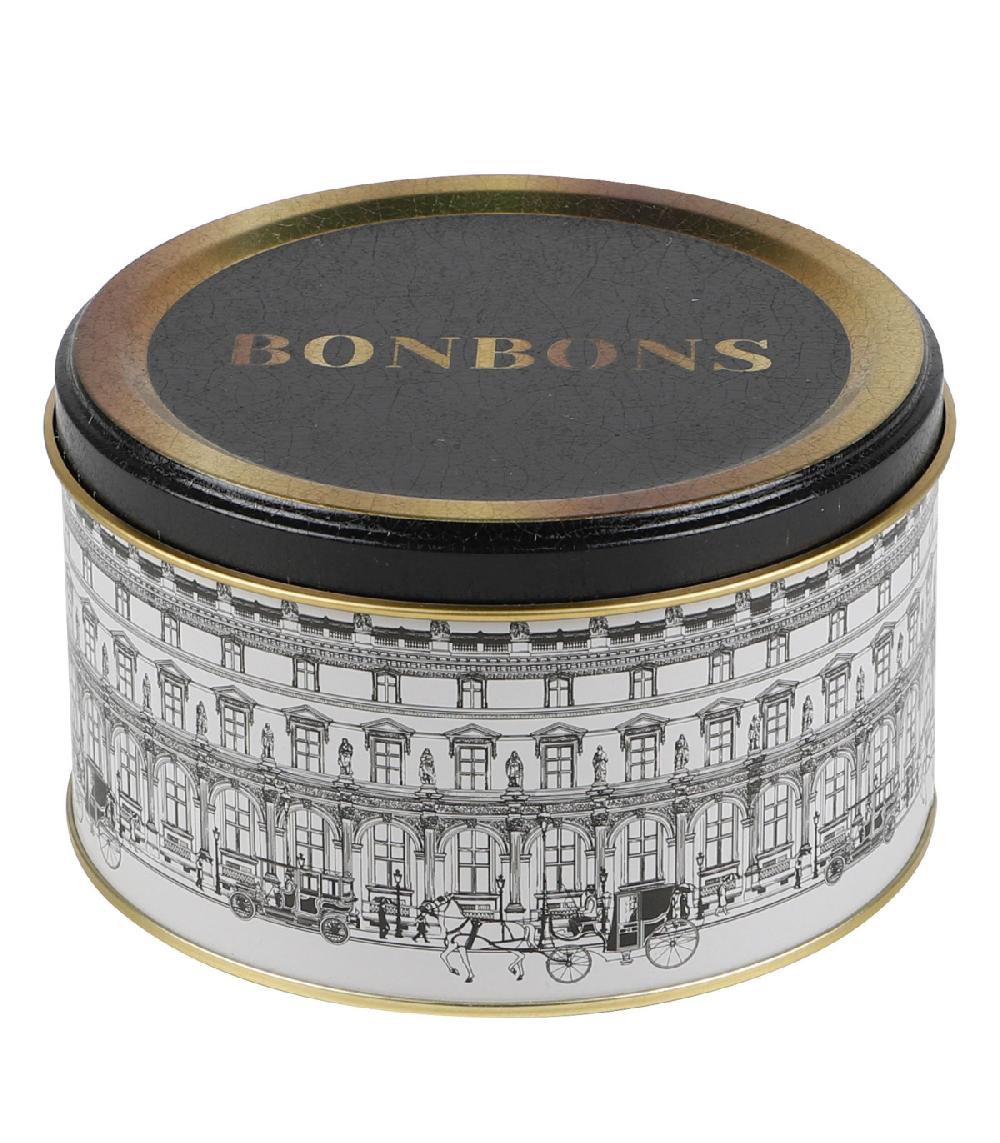 wadiga Boîte à bonbons en métal noir blanc et doré