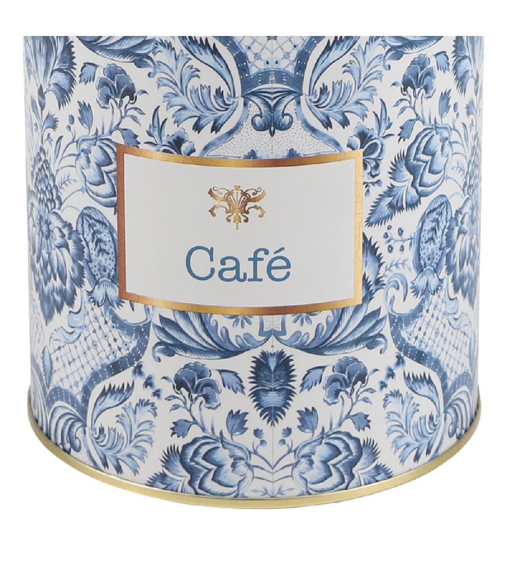 Wadiga Boîte à Café En Métal Bleu Blanc Et Doré
