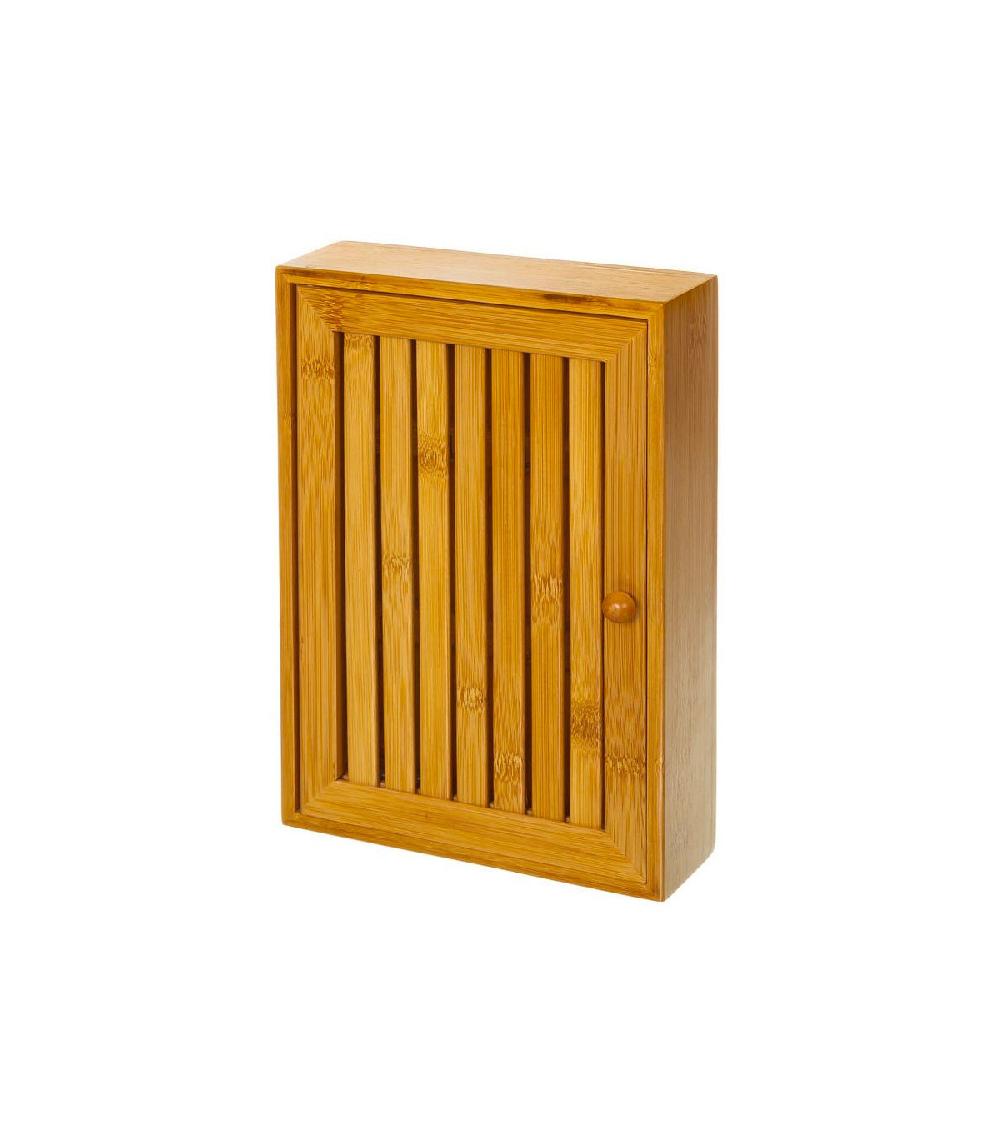 wadiga Boîte à clés murale bambou - 19x6x27cm