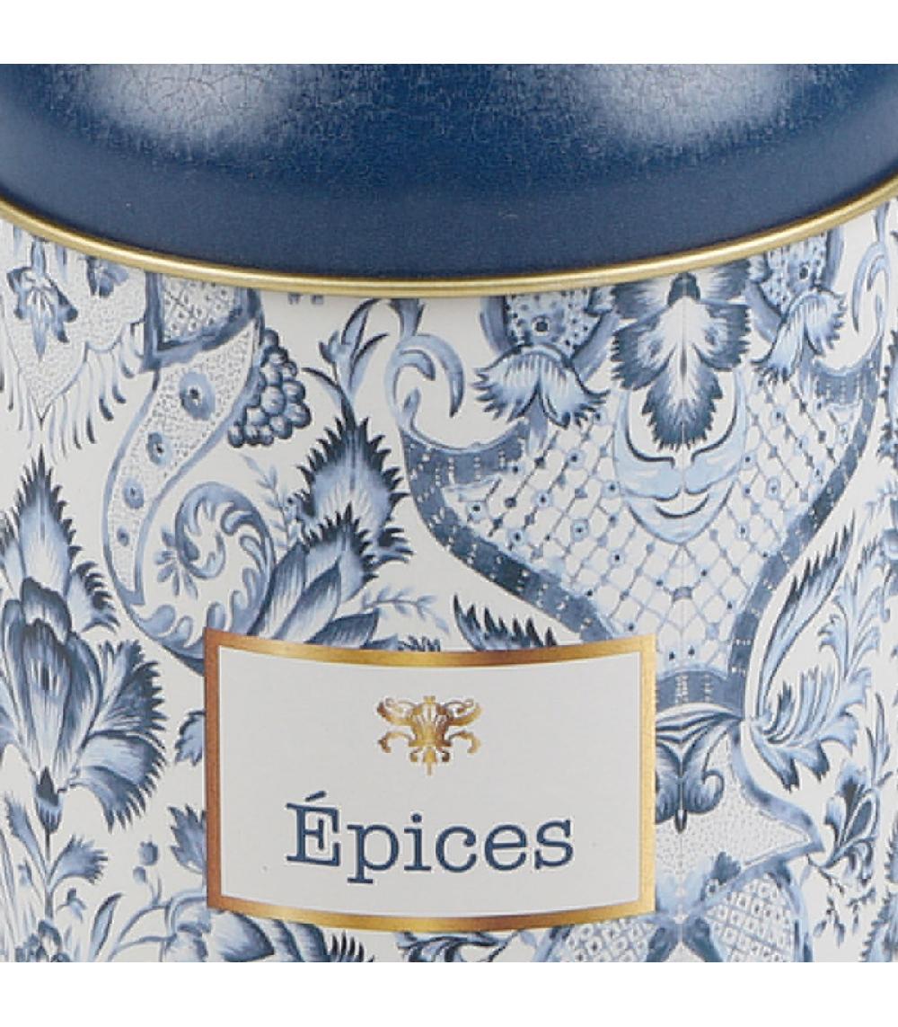 Wadiga Boîte à épices En Métal Bleu Blanc Et Doré
