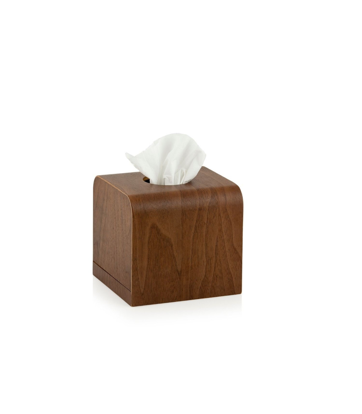 Wadiga Boîte à Mouchoirs Carrée En Bois De Noyer