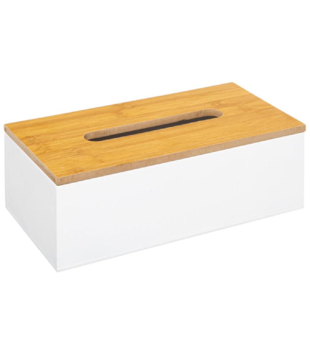 wadiga Boîte à mouchoirs rectangulaire bois blanc