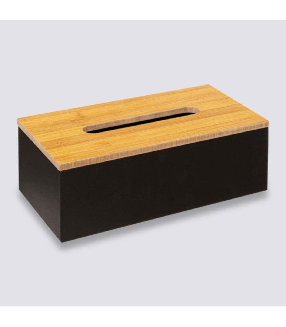 Wadiga Boîte à Mouchoirs Rectangulaire Bois Noir