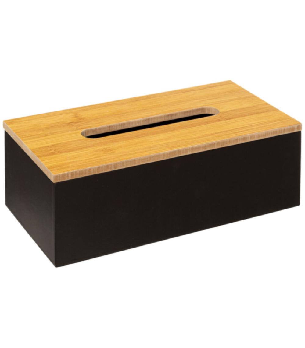wadiga Boîte à mouchoirs rectangulaire bois noir