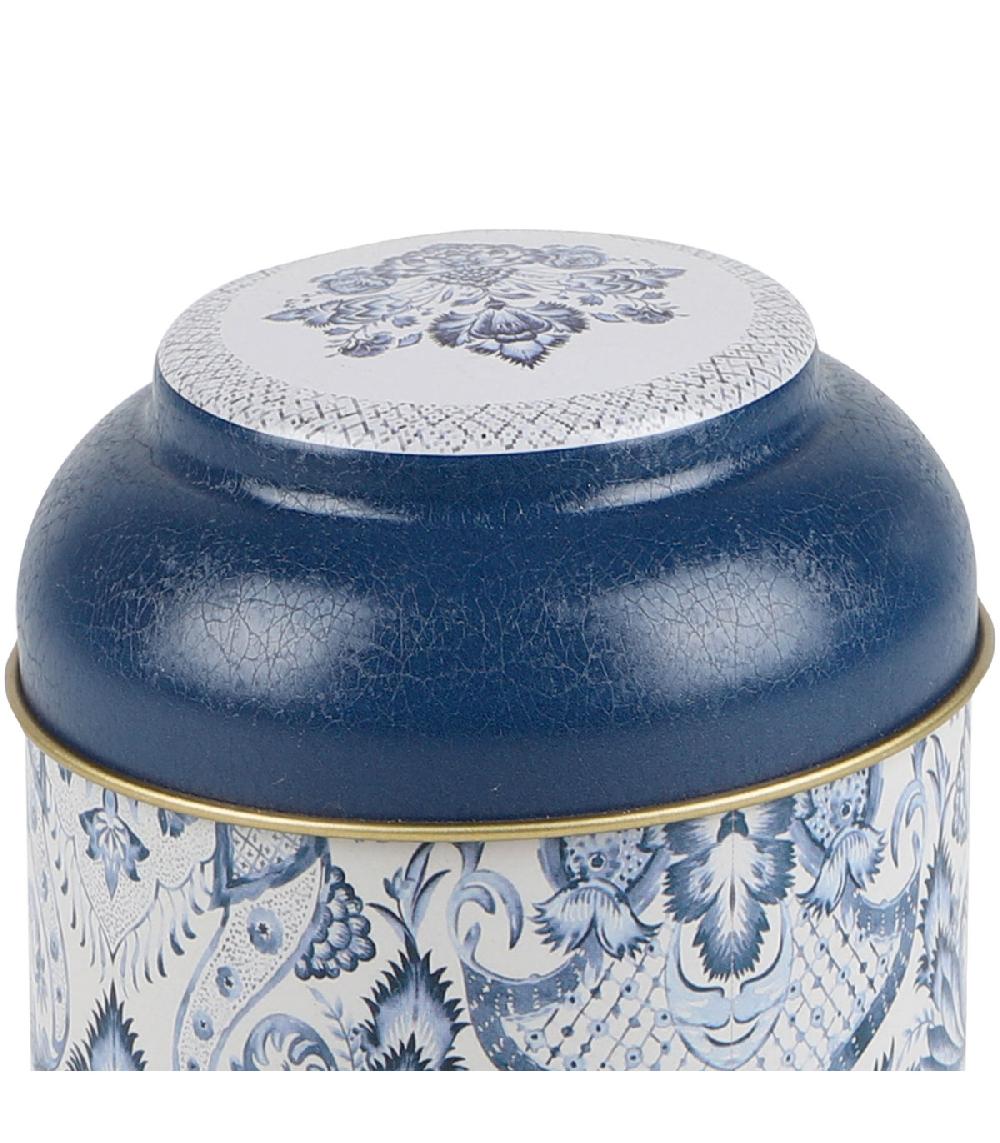 Wadiga Boîte à Poivre En Métal Bleu Blanc Et Doré