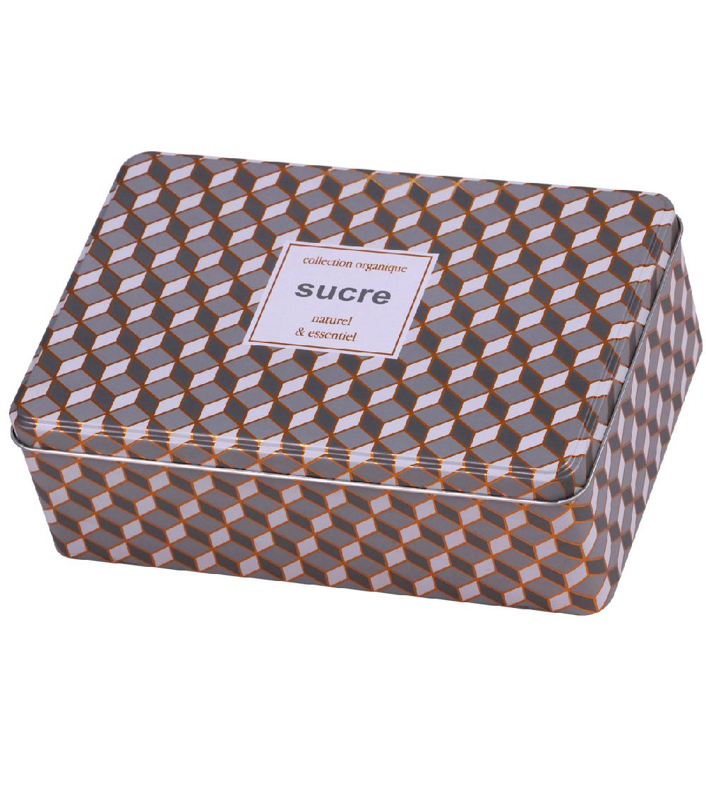 wadiga Boîte à sucre morceaux en métal 20x13x7cm