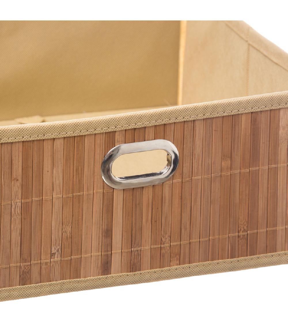 Wadiga Boîte De Rangement Bambou - 31x31x15cm