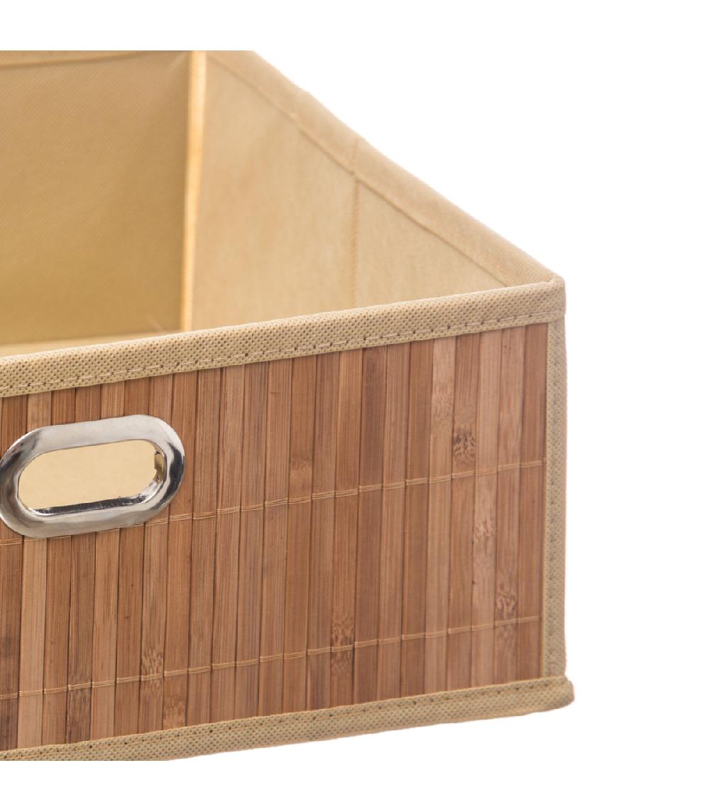 Wadiga Boîte De Rangement Bambou - 31x31x15cm
