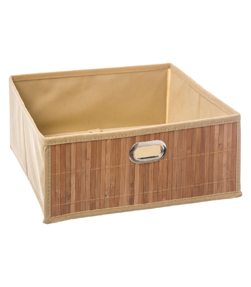 wadiga Boîte de rangement bambou - 31x31x15cm