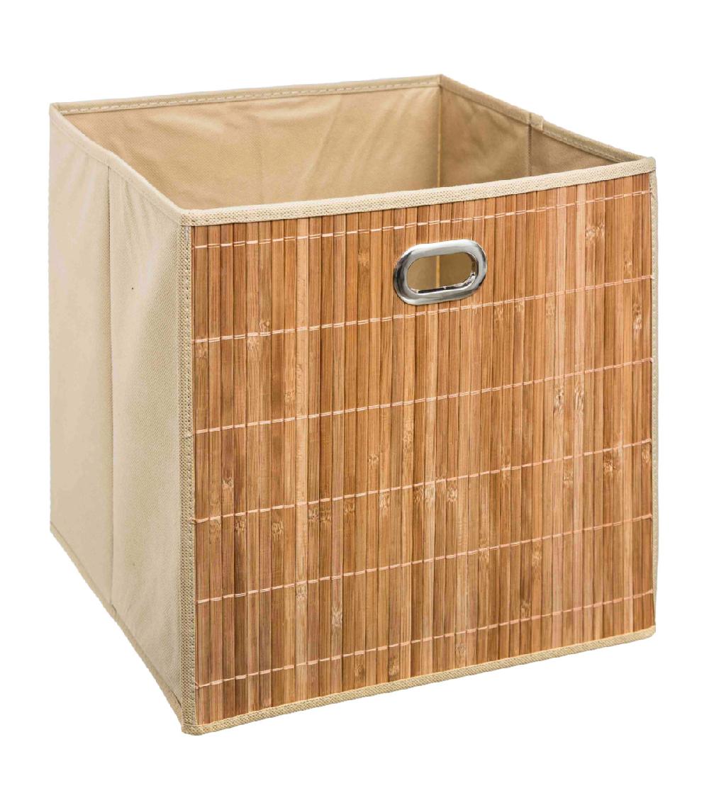 wadiga Boîte de rangement bambou - 31x31x31cm