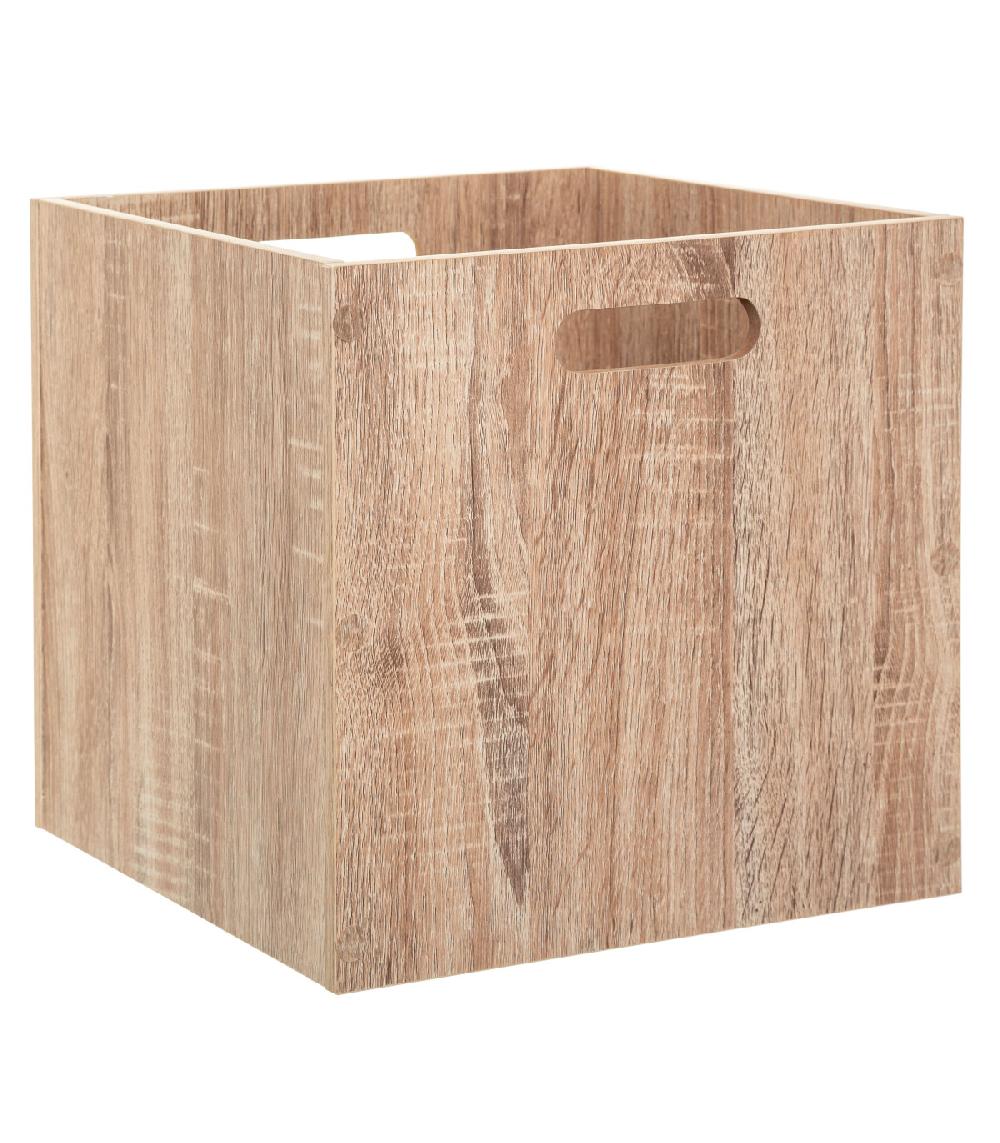 wadiga Boîte de rangement bois - 31x31x31cm
