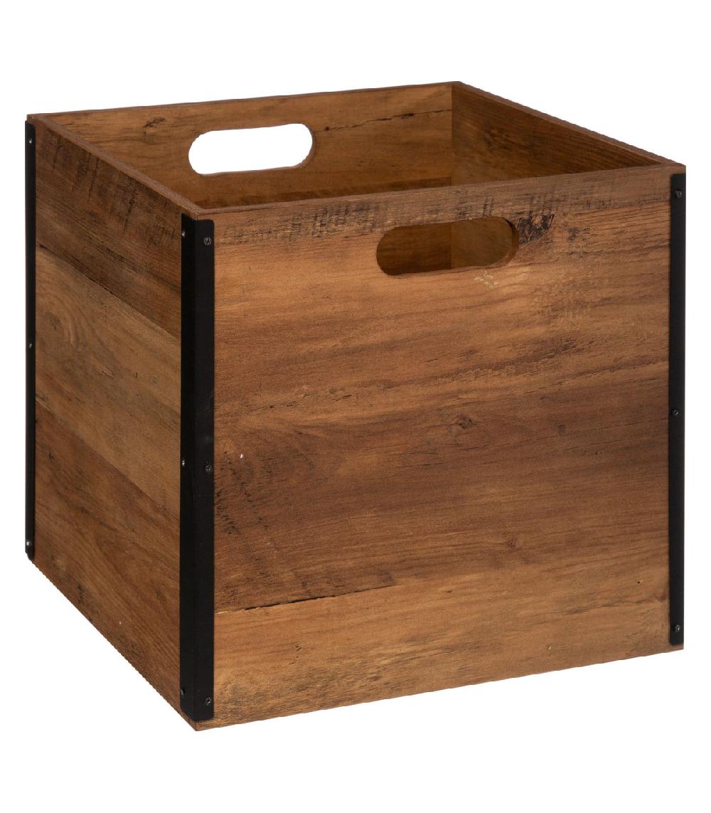 wadiga Boîte de rangement bois - 31x31x31cm