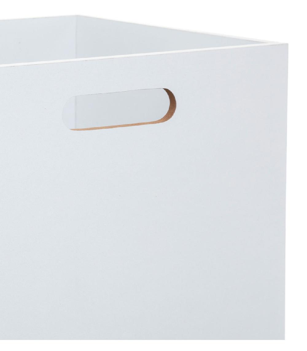 Wadiga Boîte De Rangement Bois Blanc - 31x31x31cm