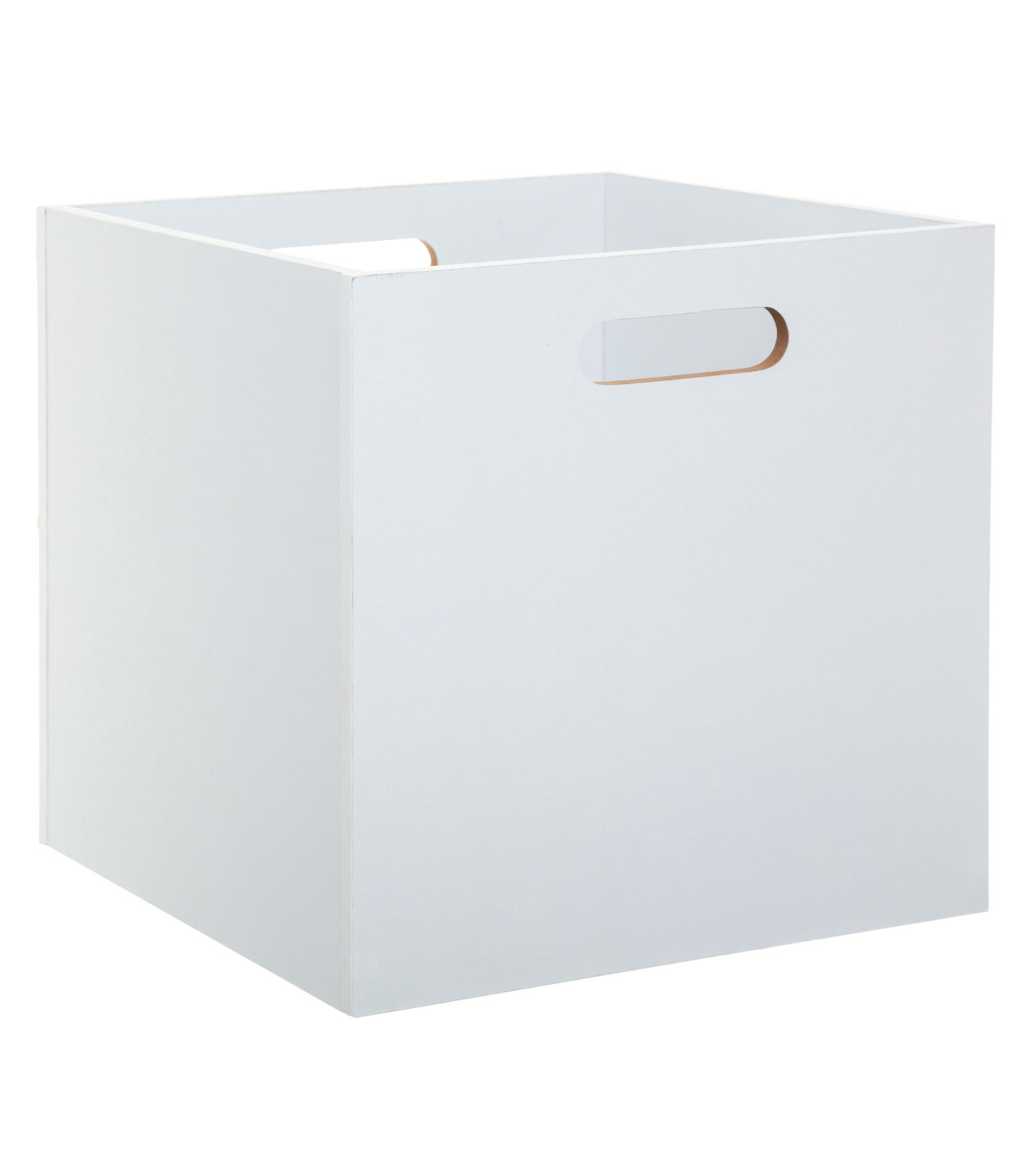 wadiga Boîte de rangement bois blanc - 31x31x31cm