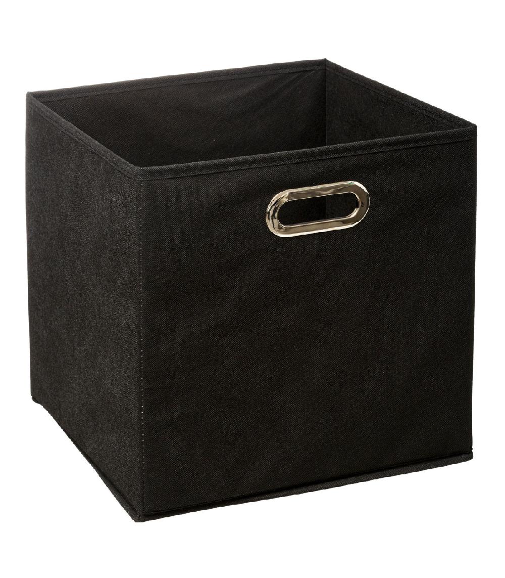 wadiga Boîte de rangement en tissu noir - 31x31x31cm