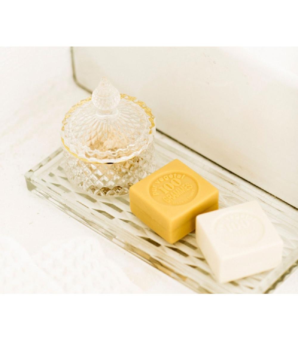 Wadiga Boîte Rangement Salle De Bain Verre Et Or