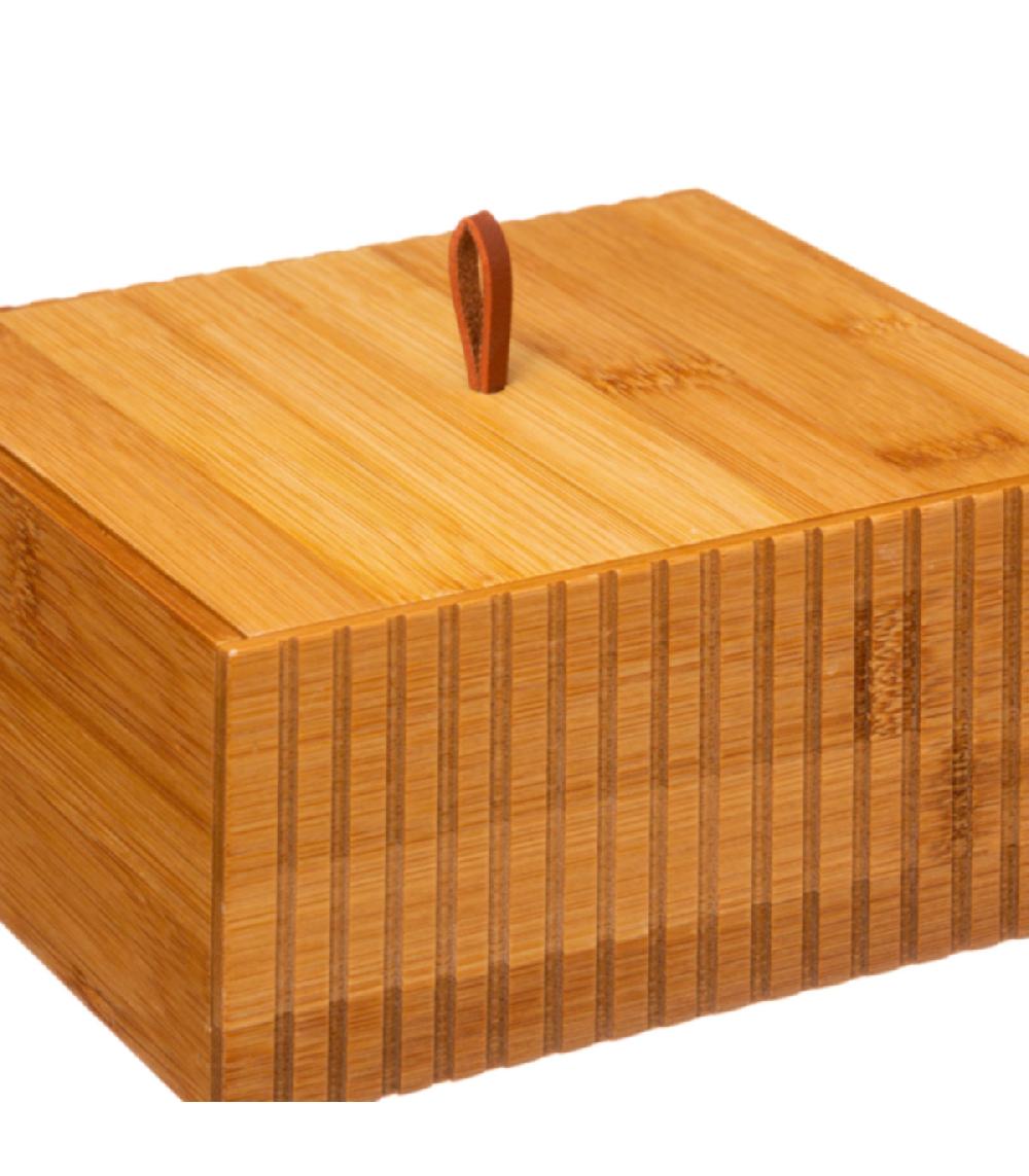 Wadiga Boîte Salle De Bain Bambou - 15x15x7cm