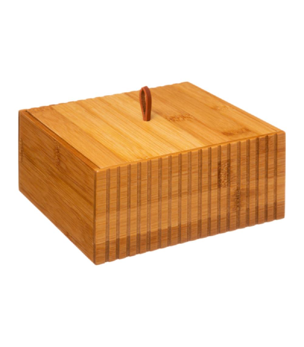 wadiga Boîte salle de bain bambou - 15x15x7cm