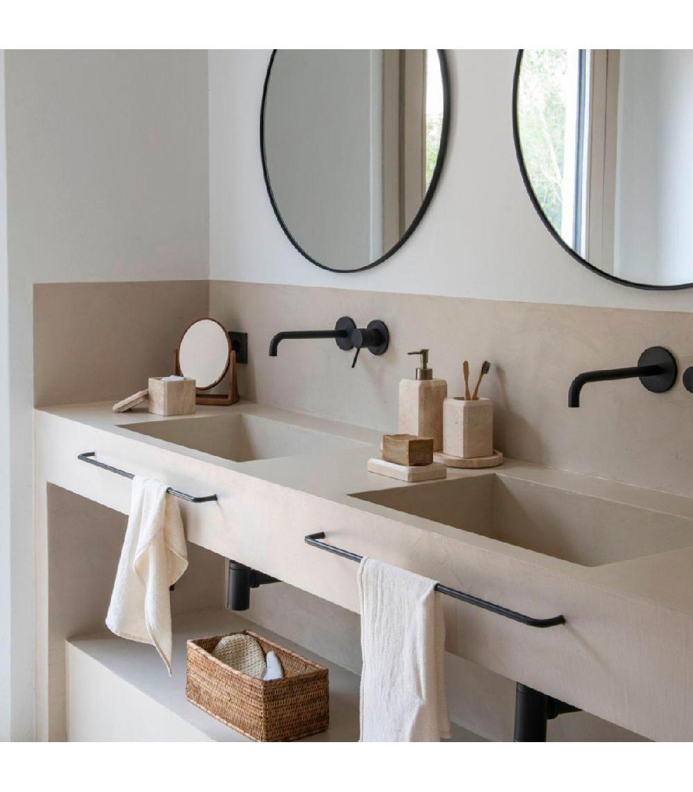 Wadiga Boîte Salle De Bain En Travertin 9x9x9.5cm