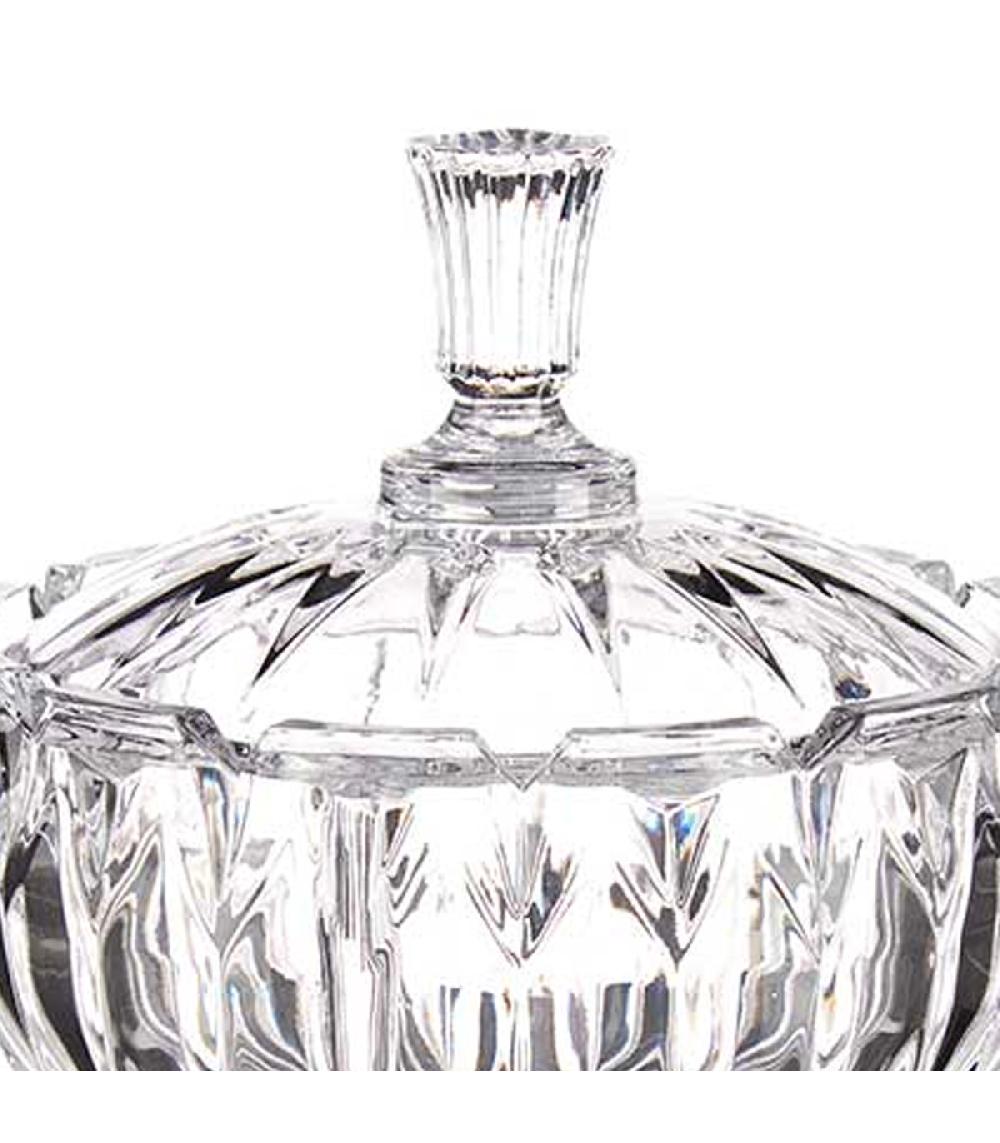 Wadiga Bonbonnière En Verre Taillé Sur Pied
