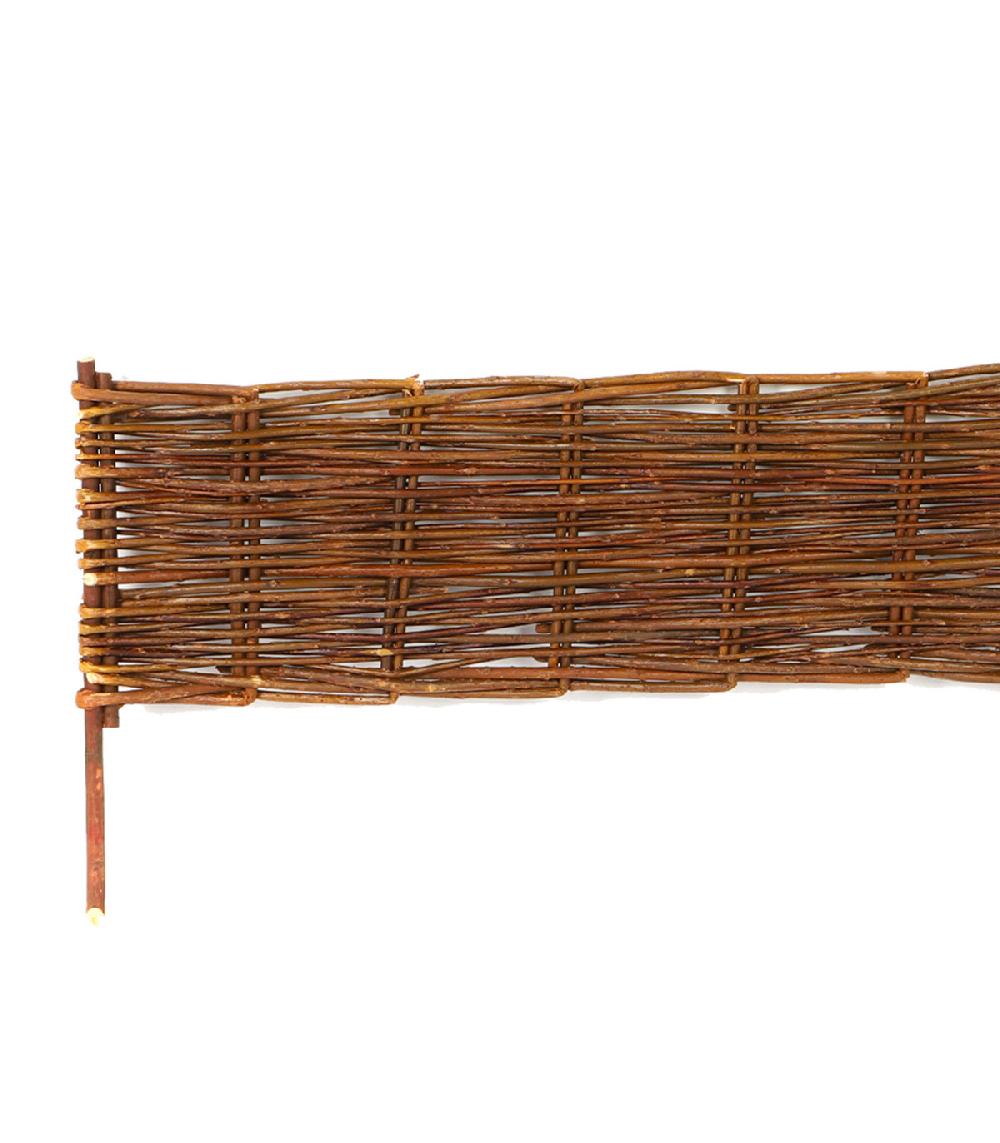Wadiga Bordure De Jardin En Saule Tressé 100x35cm