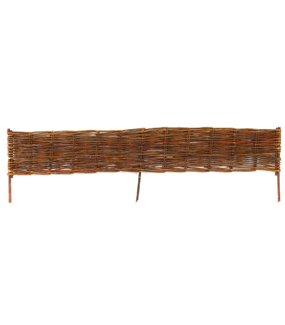 wadiga Bordure de jardin en saule tressé 100x35cm