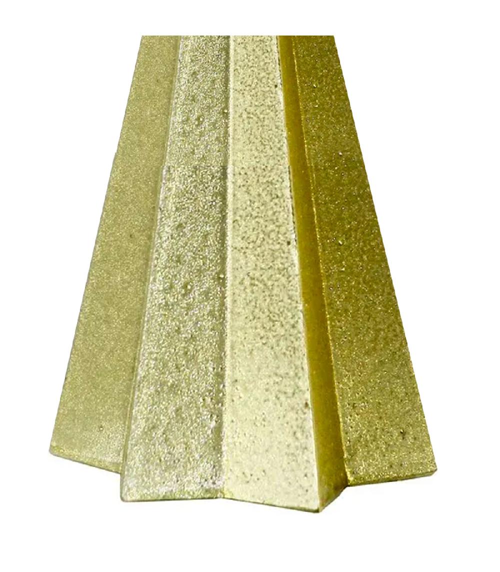 Wadiga Bougie De Noël Dorée Pyramide - 5.5x5.5x11cm