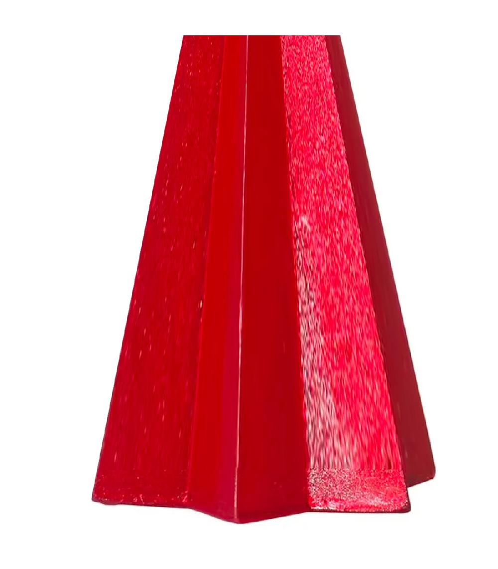 Wadiga Bougie De Noël Rouge Pyramide - 5.5x5.5x11cm